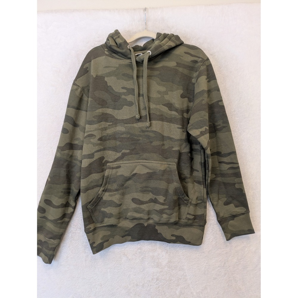Smart‎ Blanks Johnny Cash Hoodie Men's S Green Camo Country Rock N Roll Graphic